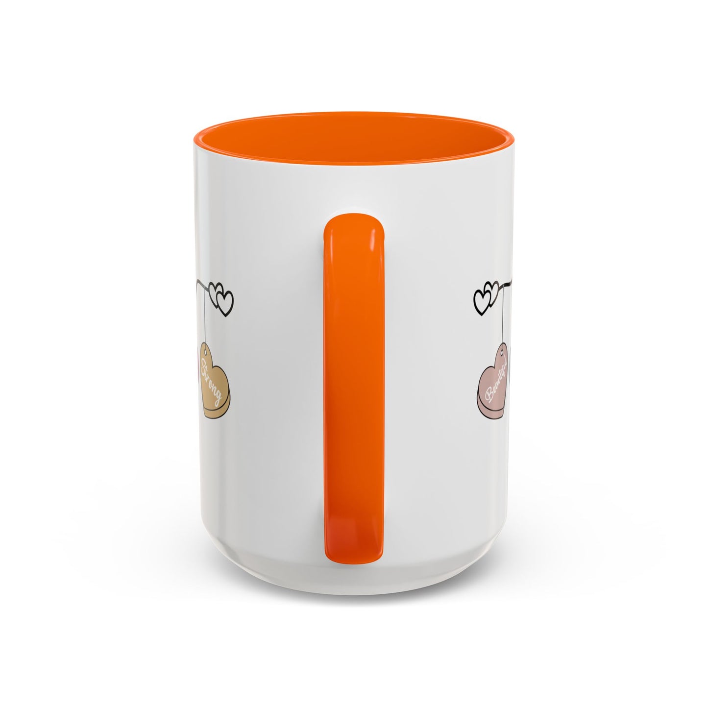 Mother’s Day Heart Charms Accent Coffee Mug — 'Mom' with Loving Words (11/15oz)