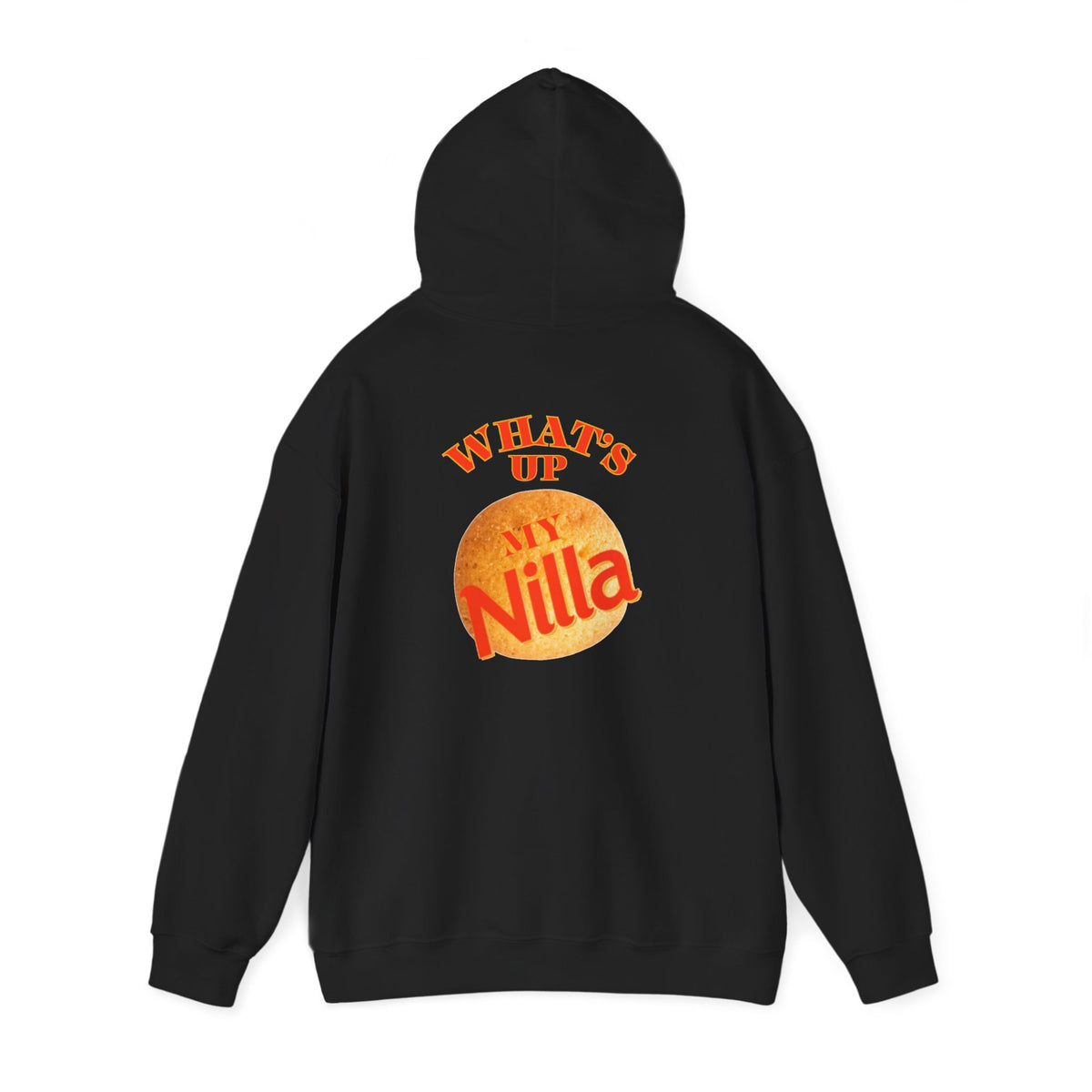 Nilla Wafer Graphic Hoodie - "What's Up My Nilla" Retro Snack Lover Sweatshirt