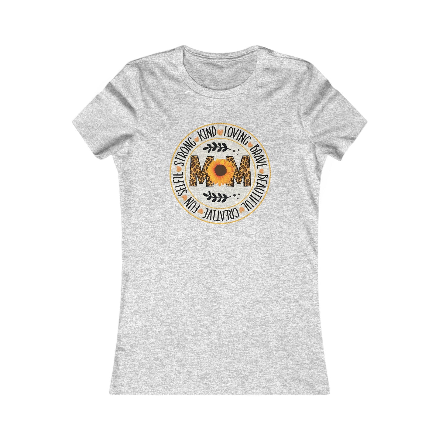 Women's Tee - Sunflower Mom Vibe "Strong • Kind • Loving" Floral Graphic