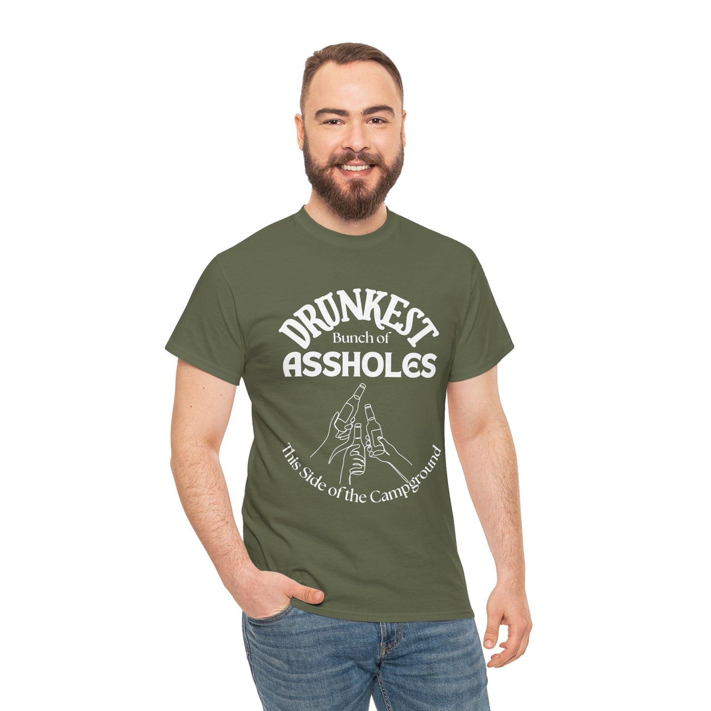 Drunkest Bunch of Assholes Tee — Funny Camping Drinking Shirt