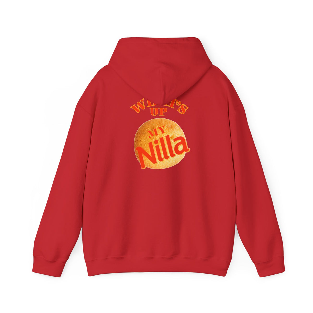 Nilla Wafer Graphic Hoodie - "What's Up My Nilla" Retro Snack Lover Sweatshirt